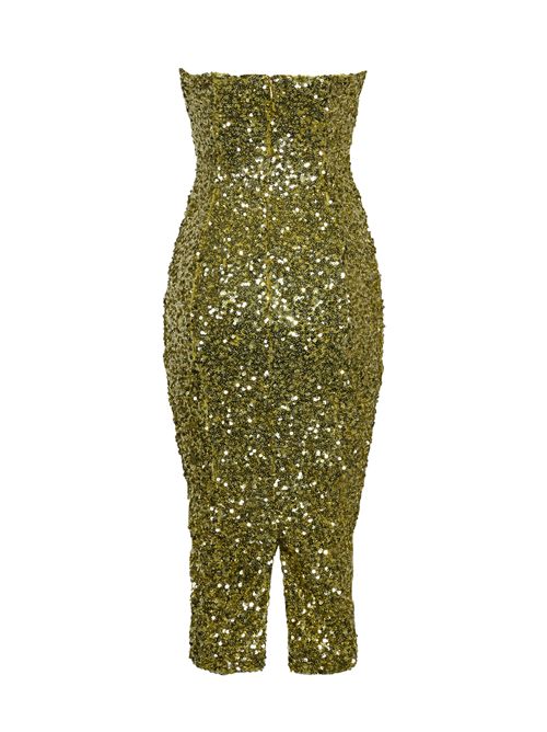 Abito bustier con paillettes e ganci gioiello Elisabetta Franchi | AB88357E2EA9